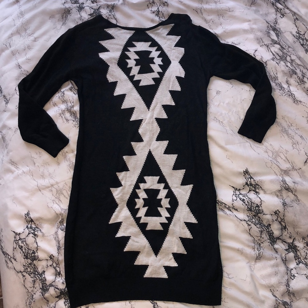 Tribal sweater dress
